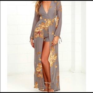 Lulu’s romper high low grey